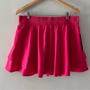 NWT 90 Degrees by Reflex Lightstreme Hypersonic Layered Skort, XL, preppy sorbet